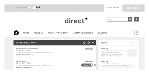 design UX d'intranet