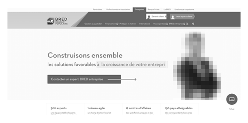 UX site banque entreprise