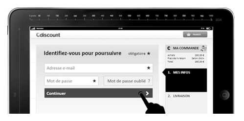 UX checkout tablette