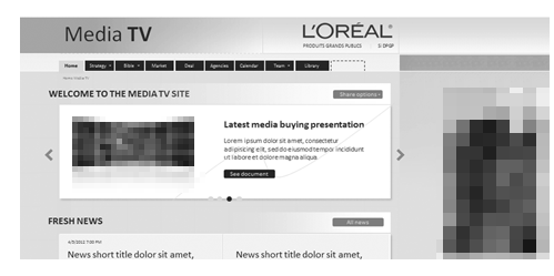 UX intranet média
