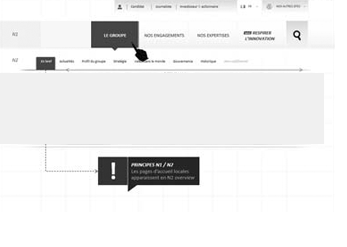 design du menu de navigation